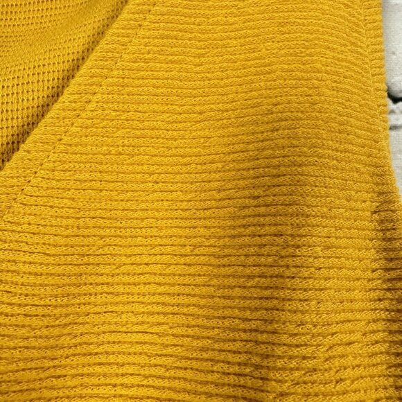 Madewell Texture and Thread Top Button Front Tie Tank Sleeveless Mustard Women L - Picture 11 of 13